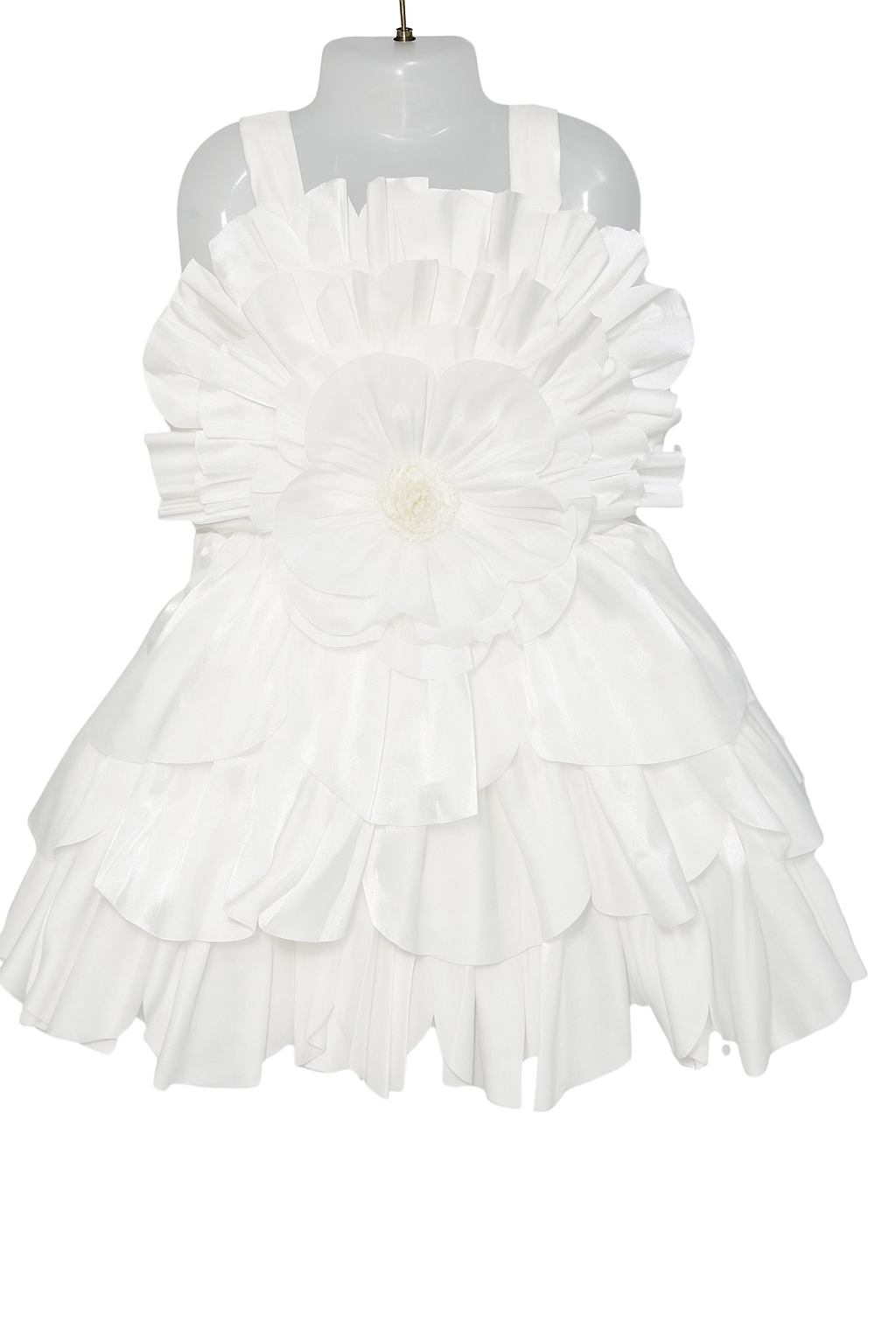 White Blossom Tiered Baby Dress