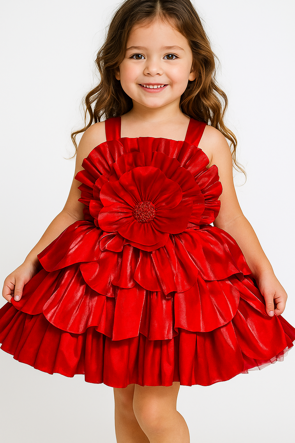 Red Radiance Flower Girl Dress