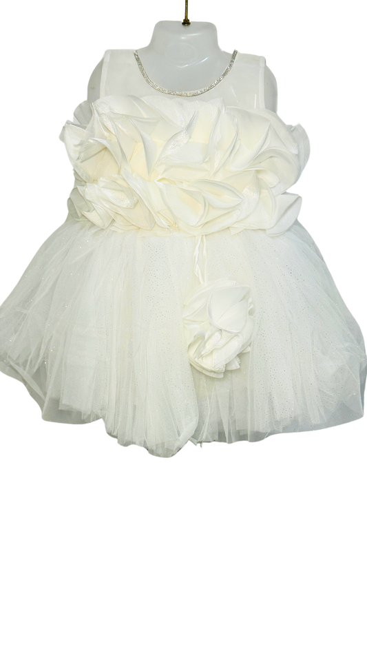 Ivory Petal Bloom Baby Dress
